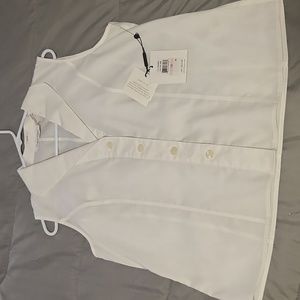 New Calvin Klein white ladies' top (size 10)